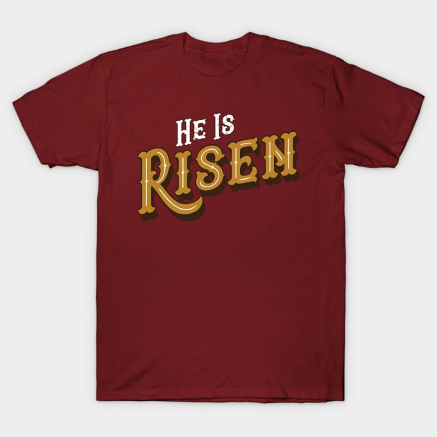 He Is Risen - Easter Resurrection Sunday Distressed design T-Shirt by lucidghost